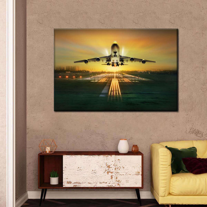 Impression sur toile, Commercial Airplanes, H 16 po x l 24 po x P 1,25 po