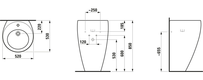 Ilbagnoalessi One 20.47'' L Bathroom Sink, Single