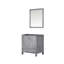 Gris délavé 30 po Avec meuble-lavabo, miroir, tiroir, armoire intérieure et tablette ouverte