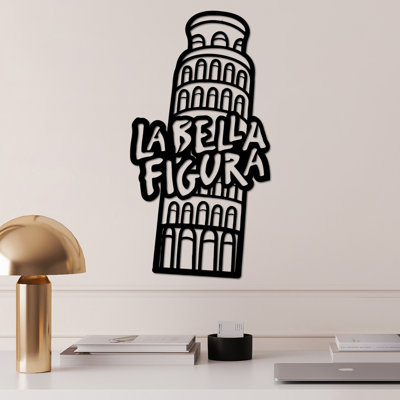 Stylish Decorative Metal Wall Accessory, Black Finish, 12.6 x 23.6 inches | 100% Metal Construction, Thickness: 0.06 inches | Lightweight Design (1.4 lbs) | Perfect for Modern Home Decor & Unique Wall Art