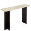 Console Modern Modern Texture en travertin - 46,8 po entrée étroite en pierre ou table de canapé pour le couloir et le salon