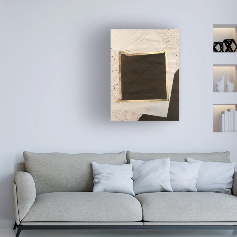 Ebern Designs Vanna Lam Creased Umber II Canvas Wall Art WAG37623, 19" H x 14" W
