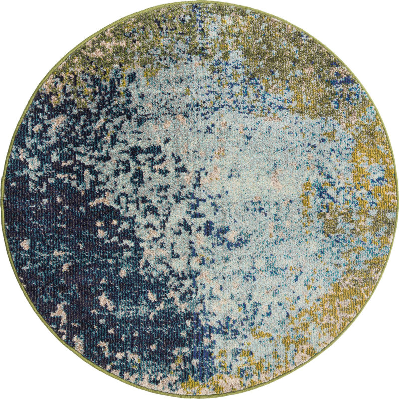 Estelle Abstract Indoor Rug, Round 3'3"