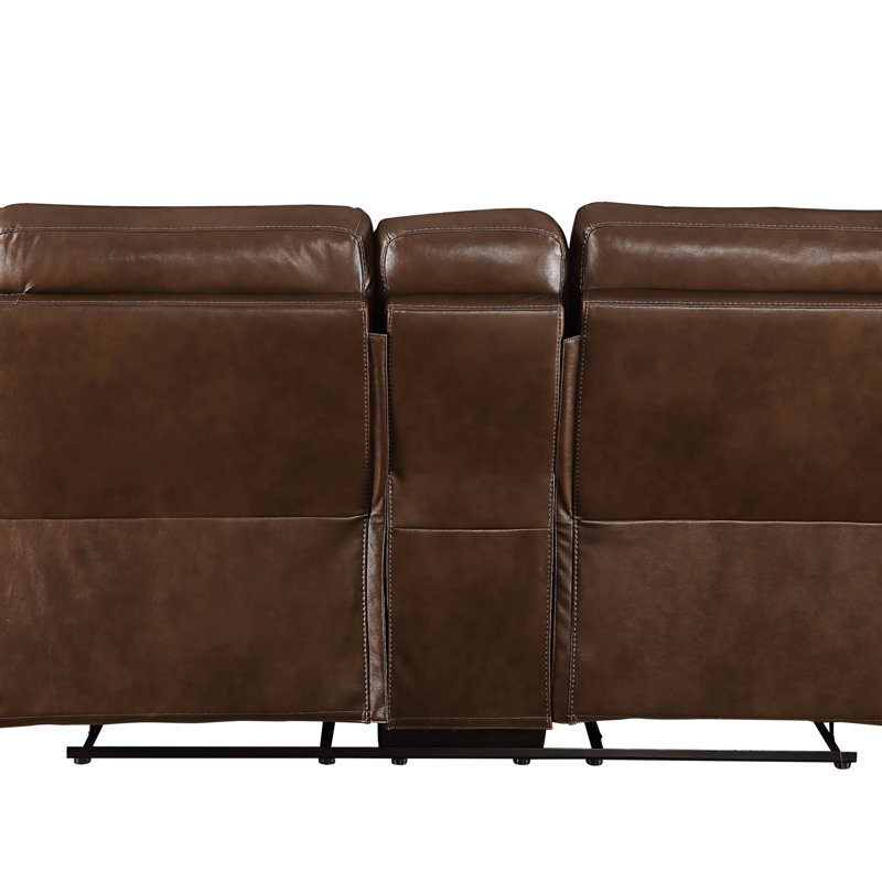 Causeuse inclinable en cuir brun GEL Match