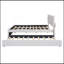Lit plateforme tapissier avec tête de lit à motif brique, avec gigogne et 2 tiroirs, tissu en lin-46963879-46963865