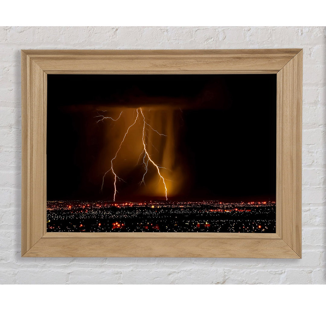 Night Lightning - Bilderrahmen Kunstdrucke