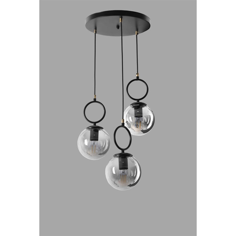 Coso 3 - Light Cluster Pendant, Black, Grey