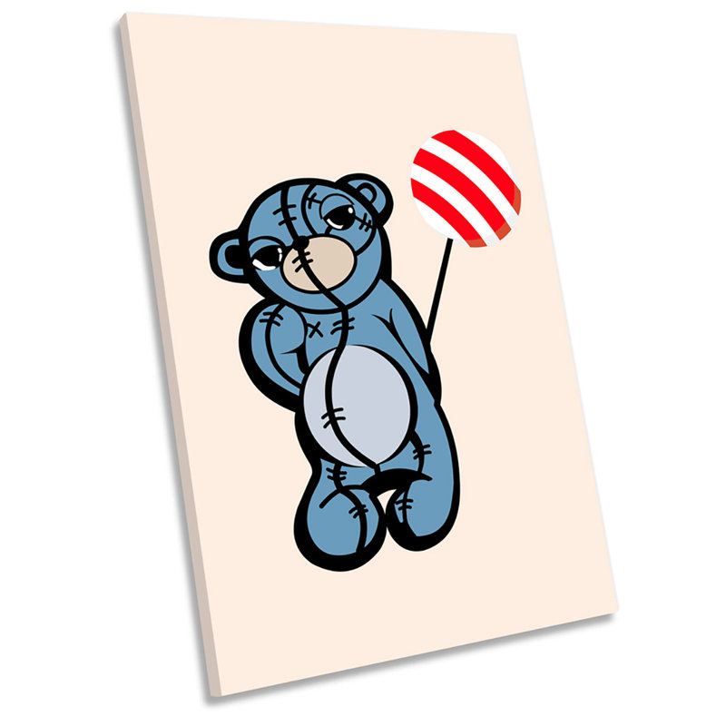Cute Bear Lollypop - Wrapped Canvas Print, 45.7cm H x 30.5cm W x 2cm D