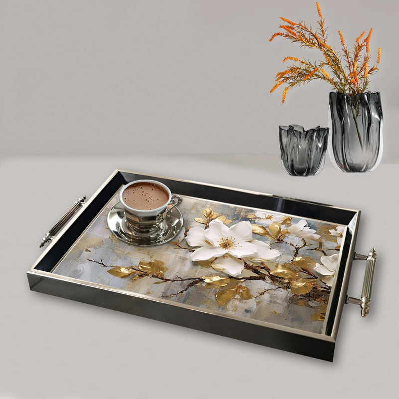 Élégant plateau en verre de 19,7 po x 11,4 po x 1,4 po | Fabrication 100% verre durable | Facile à nettoyer avec un chiffon humide | Idéal pour le service, la présentation décorative et l'organisation | Ajout élégant à la décoration intérieure
