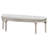 Keymari Curved Fabric Upholstered Bench Silver Oak