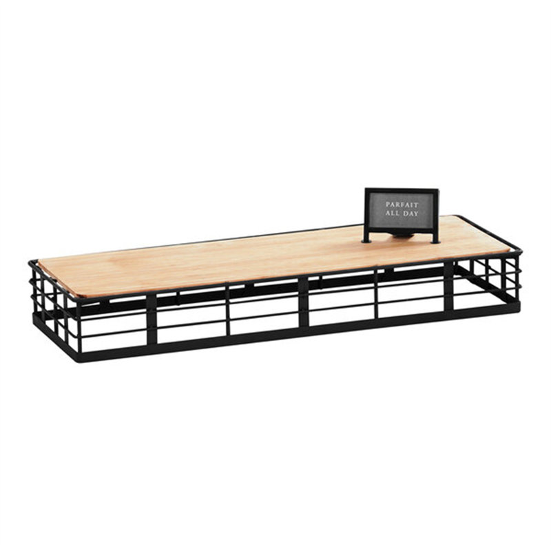Cal-Mil Madison Black Metal / Reclaimed Bamboo Reversible Display Riser 22600-7-13 WS-21122600713, Black