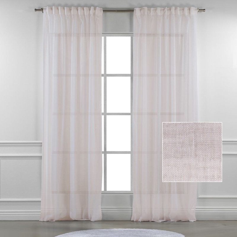 Sheer Curtain, 140cm Width x 225cm Drop, Golden Rise