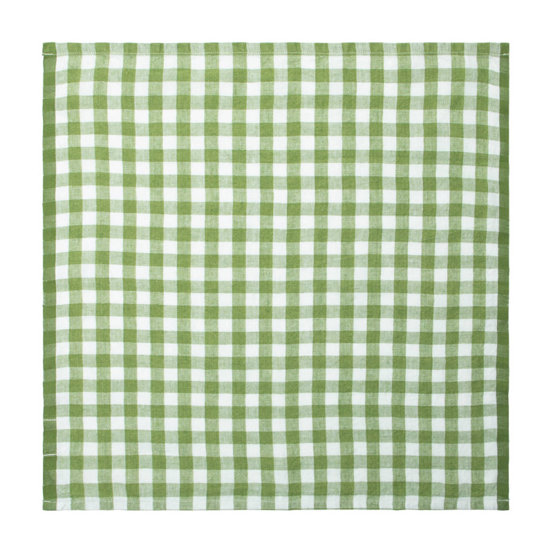 Alessandro Linen Square Napkins, Basil
