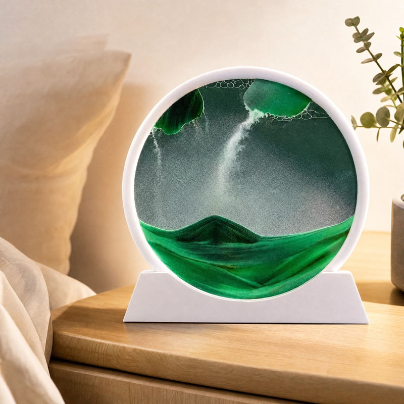 Tableau en sable mouvant, sablier, ornement dynamique, décoration haut de gamme pour cave à vin, bureau ou anti-stress.