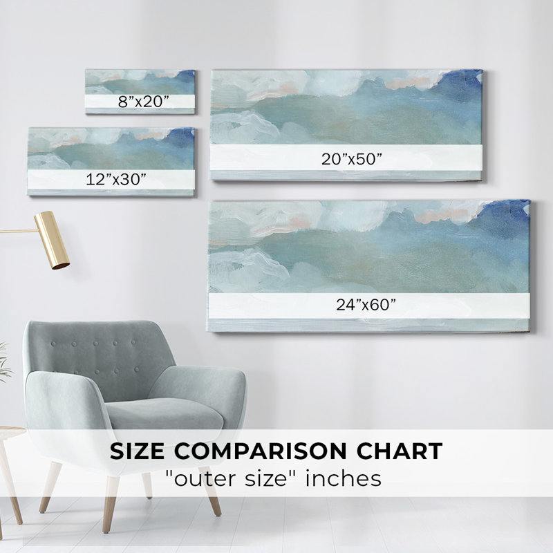 Toile tendue Cerulean Clouds I-Gallery, H 24 po x l 60 po x P 1,5 po