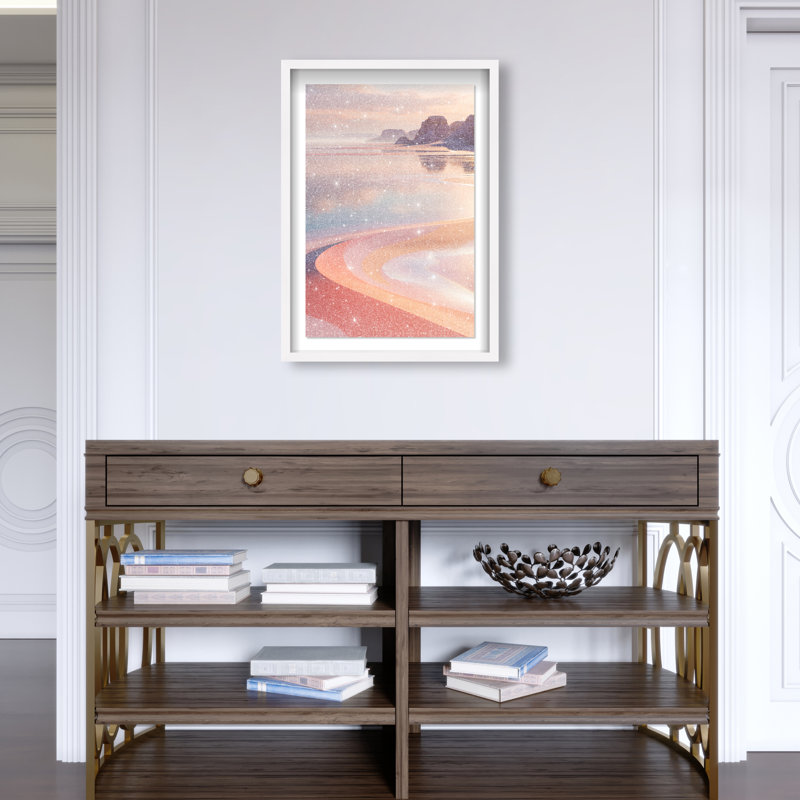 Coastal Dream Framed Graphic Art, 16.5"H x 11.5"W, White Shadowbox