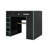 Full Size Wood Loft Bed With Desk,Wardrobe And LED Light-717901095