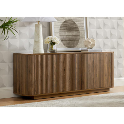 Ebern Designs 64" Vertical-Striped 4-Door Sideboard