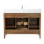 Ensemble de meuble-lavabo autoportant à simple cuve 48 po avec plateau en marbre Lavallon-105275170-105275168