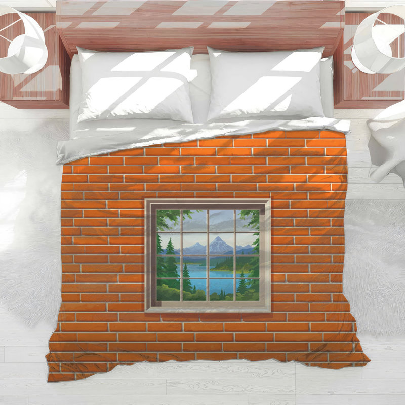 Édredon pour fenêtre Brick Wall, Grand lit