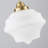 1-light Brass Frosted Glass Schoolhouse Single Pendant