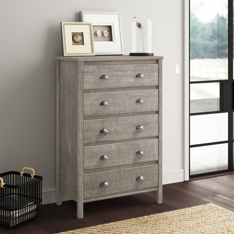 Altamirano Solid Wood 33'' W 5 - Drawer Dresser