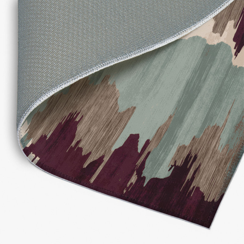 Watercolor Gray Indoor and Outdoor Area Rug, Rectangle 8' x 10'