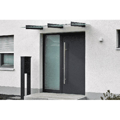 Poignée de porte longue, poignée de porte d'entrée ronde en forme de «H», acier inoxydable 304