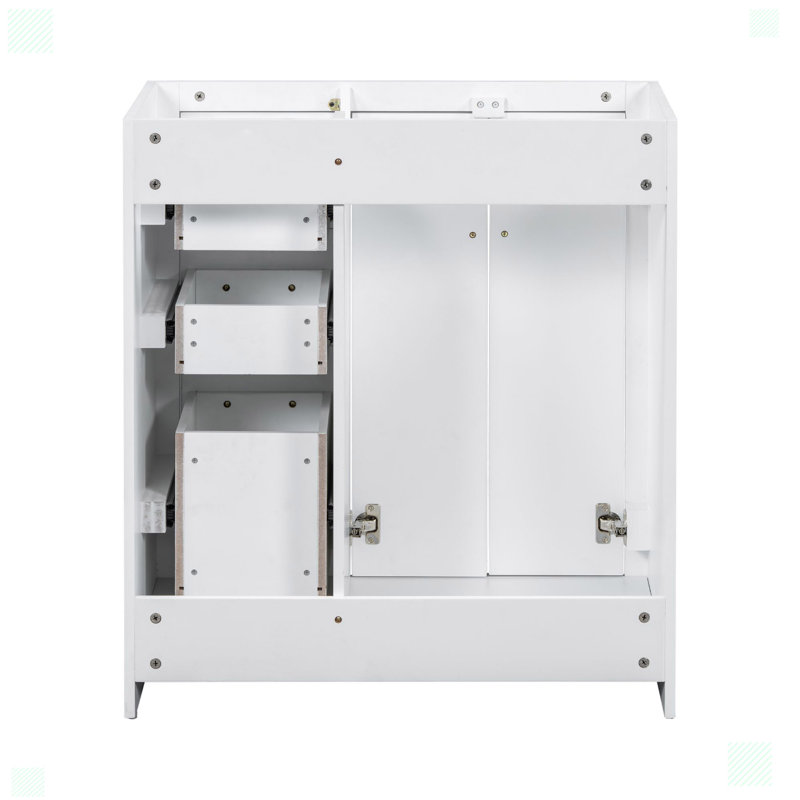 Meuble-lavabo de salle de bain 30 po sans lavabo Treyton, Blanc