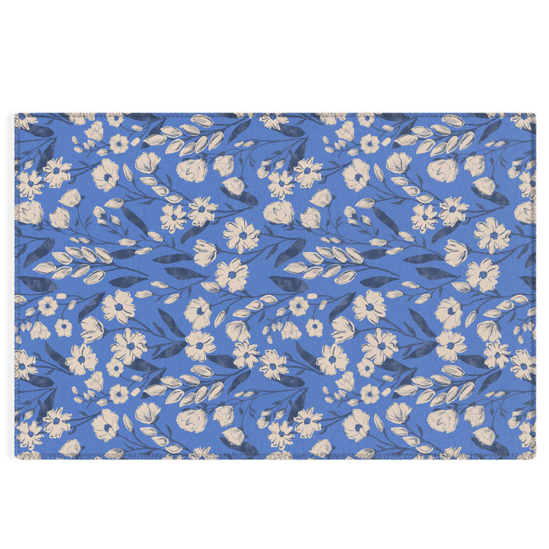 Talbert Floral Indoor / Outdoor Rug, Rectangle 5' x 7'