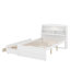 Lit plateforme double en bois avec lit gigogne, tête de lit et tiroirs-1678392643