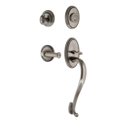 Georgetown Handleset with Single Cylinder Deadbolt and S Grip with Georgetown Lever