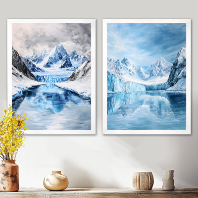 Glacial Grandeur in Antarctica I - Alaska, décoration murale, paysages modernes, 2 pièces