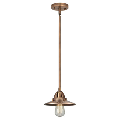 Nouveau 2 - Railroad - Mini-luminaire suspendu sur tige 8 po 1 lumière - Ampoule non incluse - -
