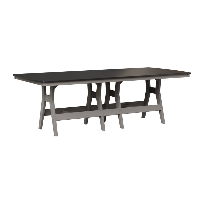 Table de bar Harbour, H 35,5 po x l 96 po x P 44 po, Gris clair, Noir martelé