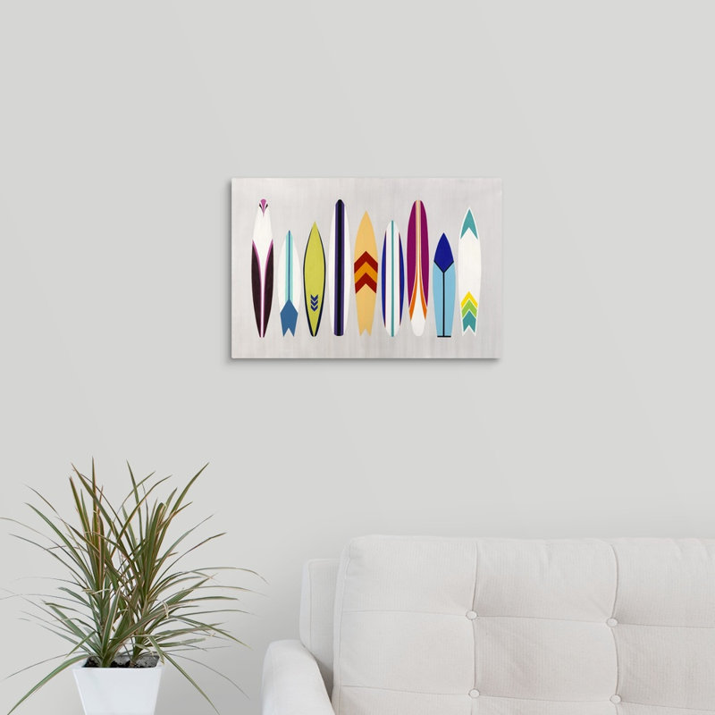 « surf on through », impression sur toile, H 12 po x l 18 po x p 1,25 po, Toile tendue