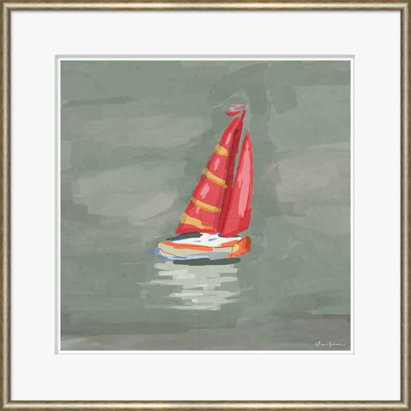 «Sloop (or Vice Versa)» par Dana Gibson - Peinture encadrée sur papier