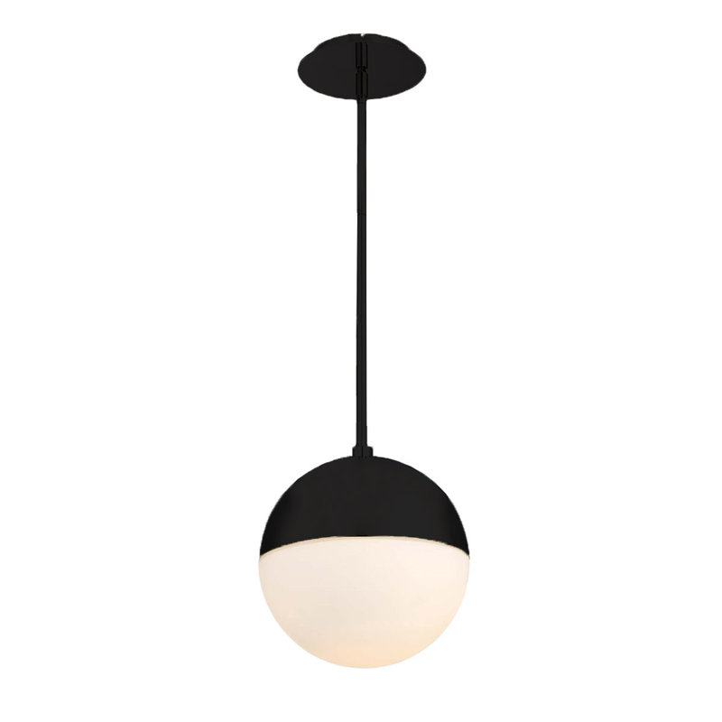 Punk Black Nickel 14" LED Globe Pendant - 3500K for Indoor/Outdoor