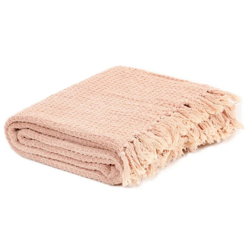 Jeté 100% coton vidaXL, L 63 po x L 82,7 po, Brun
