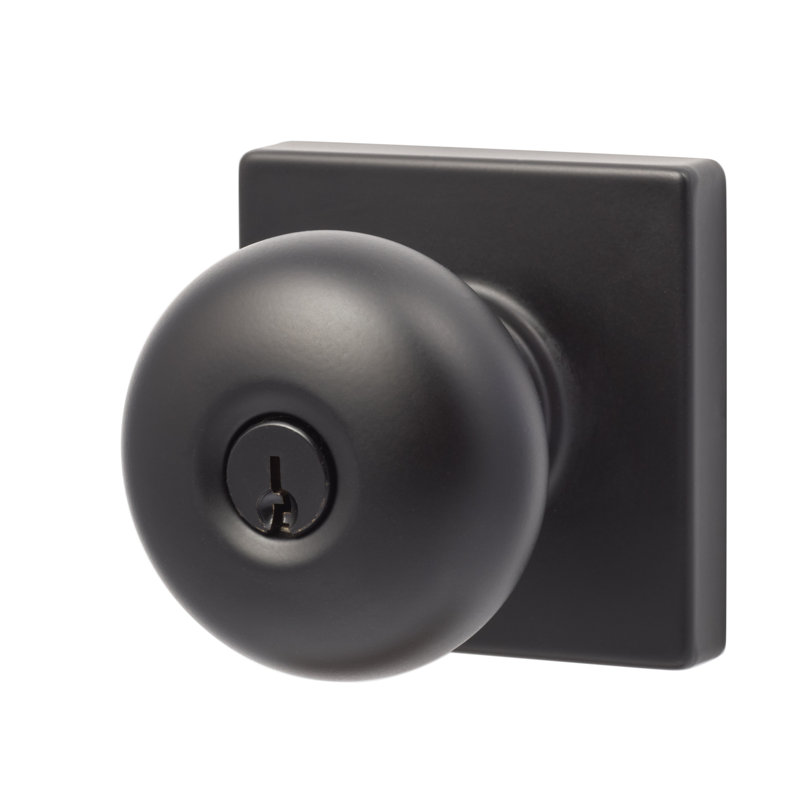 Durango Square Entry Knobset, Flat Black