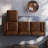 100" Faux Leather Couch With Movable Ottoman, 3 Seater L Shaped Pu Leather Sofa With Side Pocket-58329381