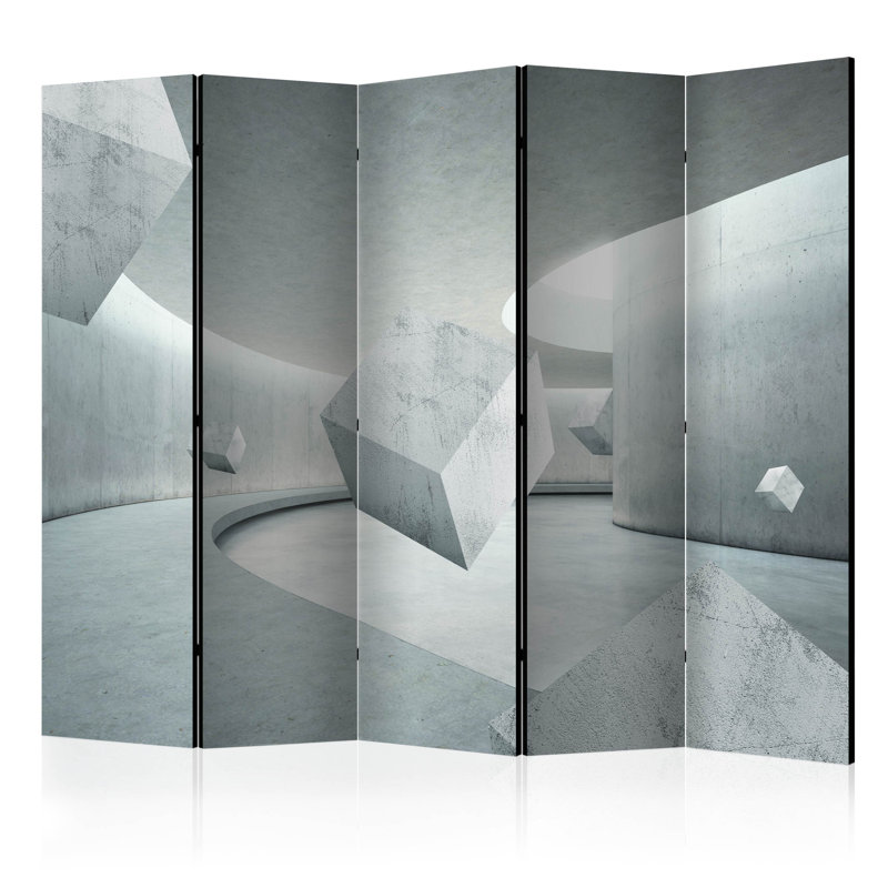 Oldcastle 225cm W x 172cm H 5 - Panel Solid Wood Folding Room Divider