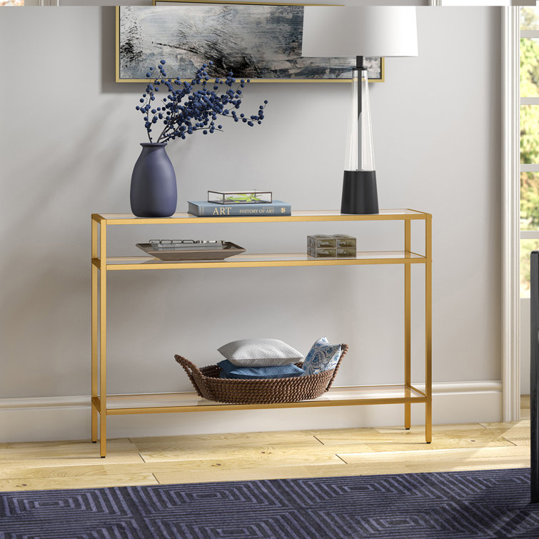 Siviline 106.7cm Glass Top Console Table