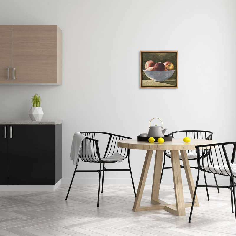 «Shadow Apples Still Life» par Emma Caroline sur, H 18 po x l 18 po, Cadre flottant orme Montalcino
