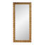 Flora Scalloped  Rattan Floor Mirror-1769155304