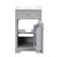 Meuble-lavabo de 20 po avec abat-jour gris. Lavabo en céramique robuste et robuste. Armoire de rangement avec porte et tablettes réglables. Lavabo étincelant moderne, gris. Fabrication, lavabo. Tablette à fermeture douce. Scintillant