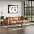 Cambria - Modern Cognac Leather Sofa