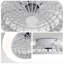 Ventilateur de plafond fermé de 18 pouces avec lumière et télécommande, ventilateur encastré moderne à profil bas sans pales pour la salle à manger de la cuisine de la chambre à coucher
