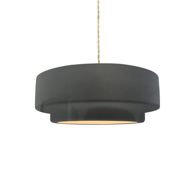 Luminaire suspendu tambour 1 lumière Gela