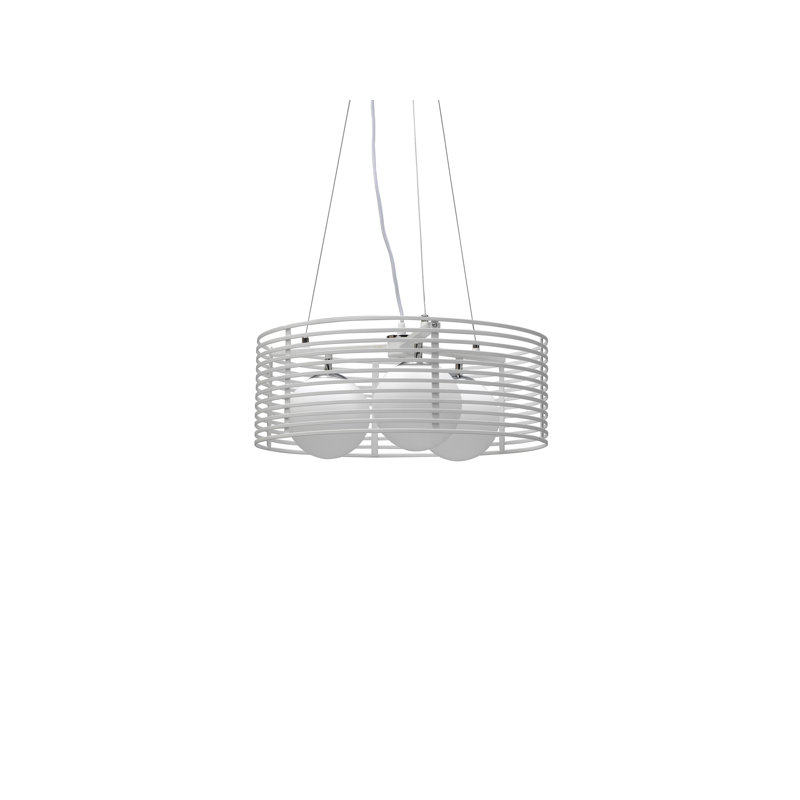 Asi 3 - Light Drum Chandelier, White